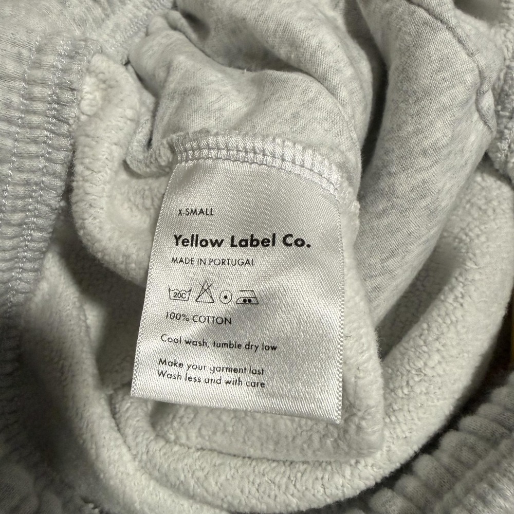 Yellow Label Co Sweatpants Womens XS Gray Fleece 100% Cotton Joggers Loungewear - Picture 4 of 9